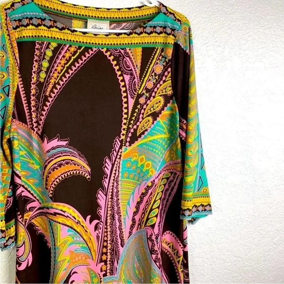 NEW Beige by ECI Size 6 Multicolor Boho Dress NWT - Picture 2 of 10